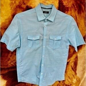 ALFANI MENS SHORT SLEEVE SHIRT SIZE SMALL LIGHT GREEN